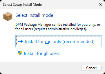 Installer mode